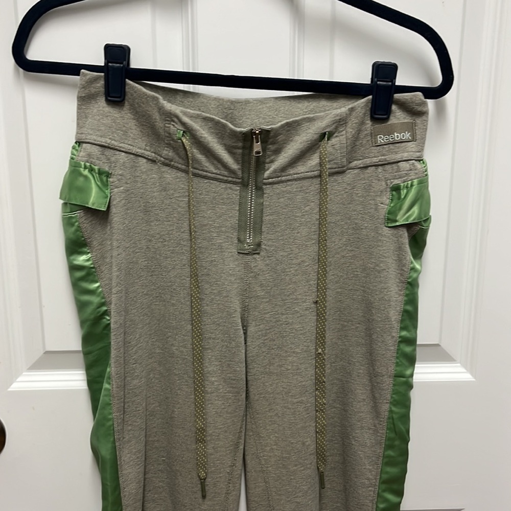Reebok Sage Wide Leg Satin Striped Front‎ Zip Sweats - Picture 3 of 7